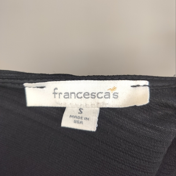 Francesca's Black Dress with Keyhole and Front Tie size small - Picture 4 of 5